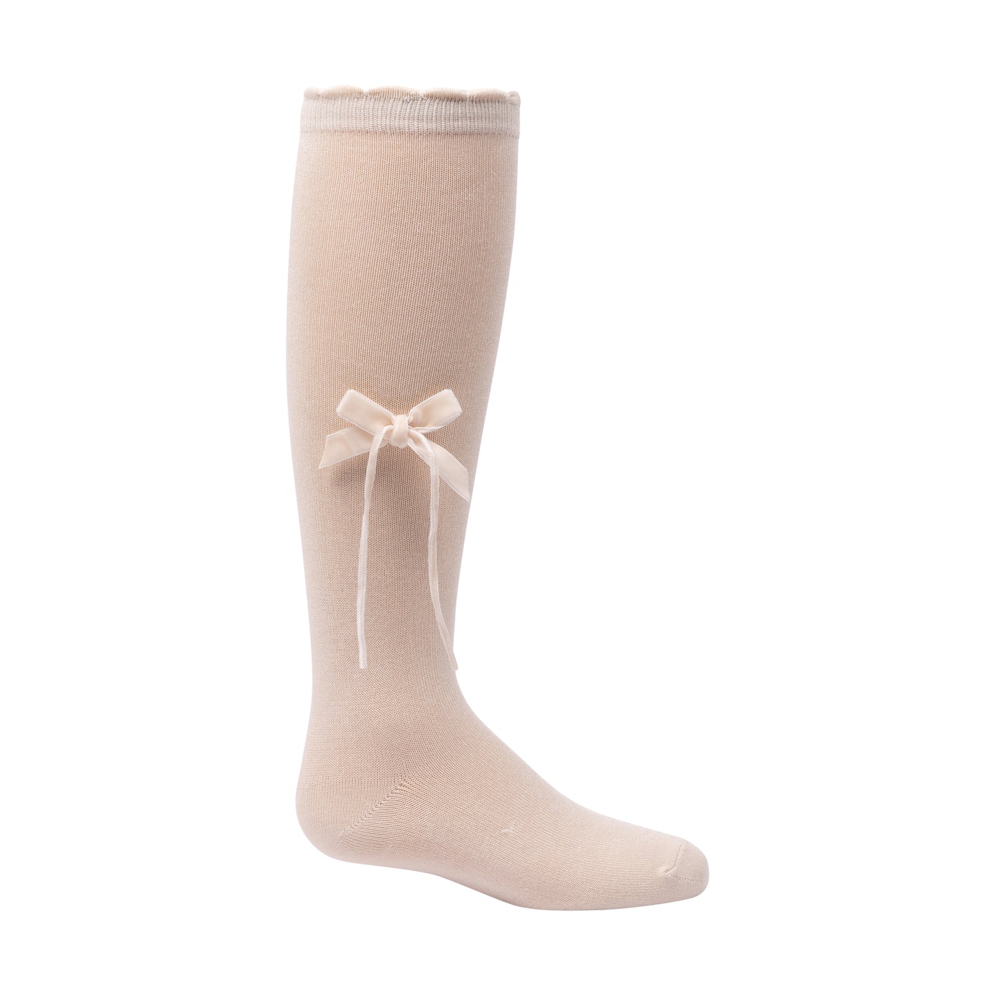 Zubii Thin Velvet Bow Knee - 1302