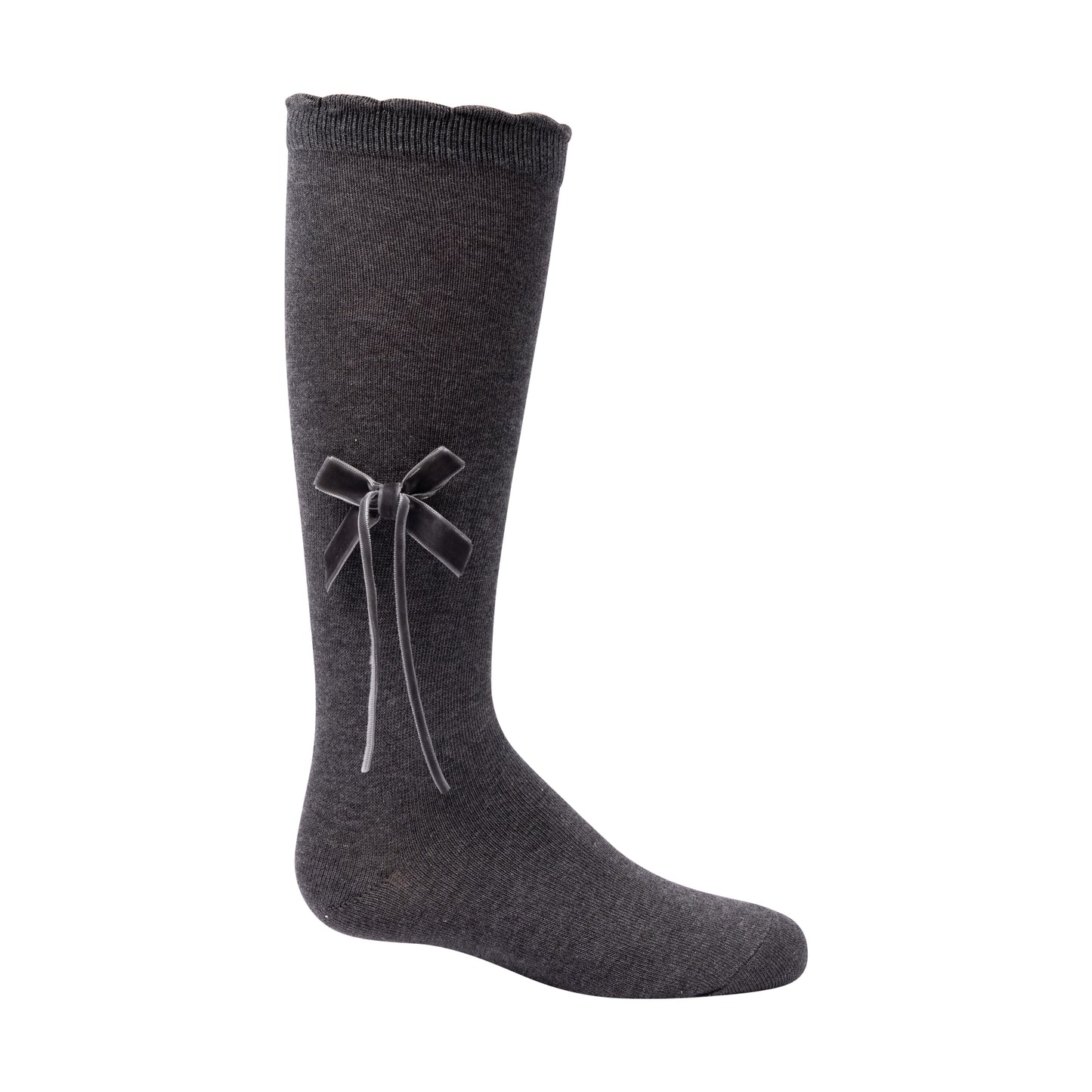 Zubii Thin Velvet Bow Knee - 1302
