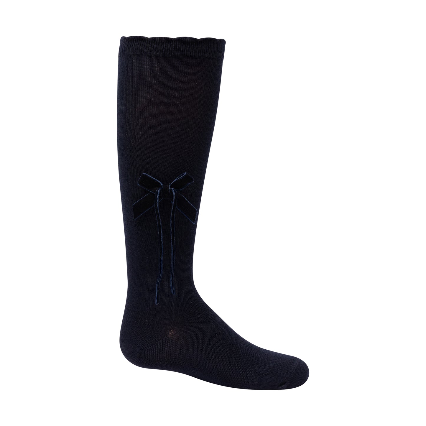 Zubii Thin Velvet Bow Knee - 1302
