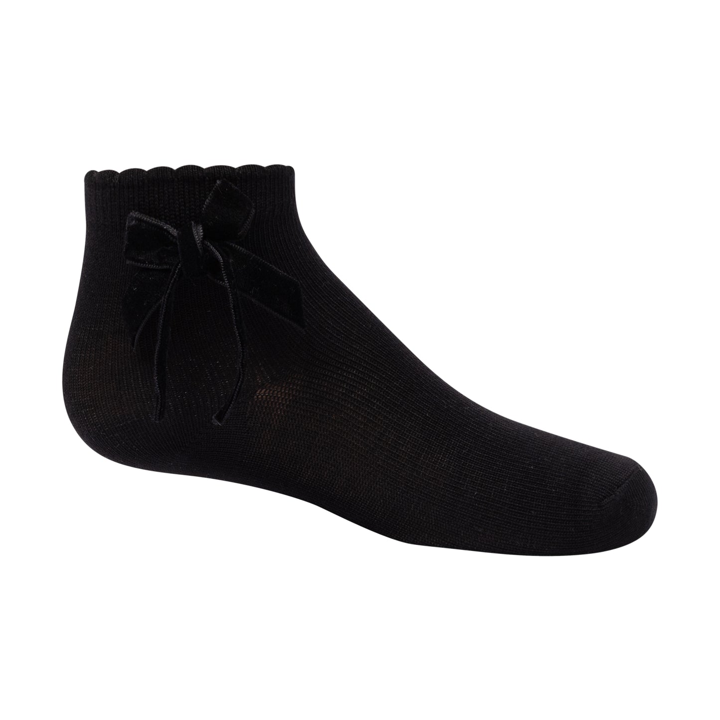 Zubii Thin Velvet Bow Ankle - 1303
