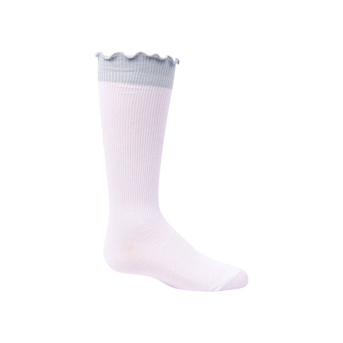 Zubii Colored Scalloped Edge Knee - 1437