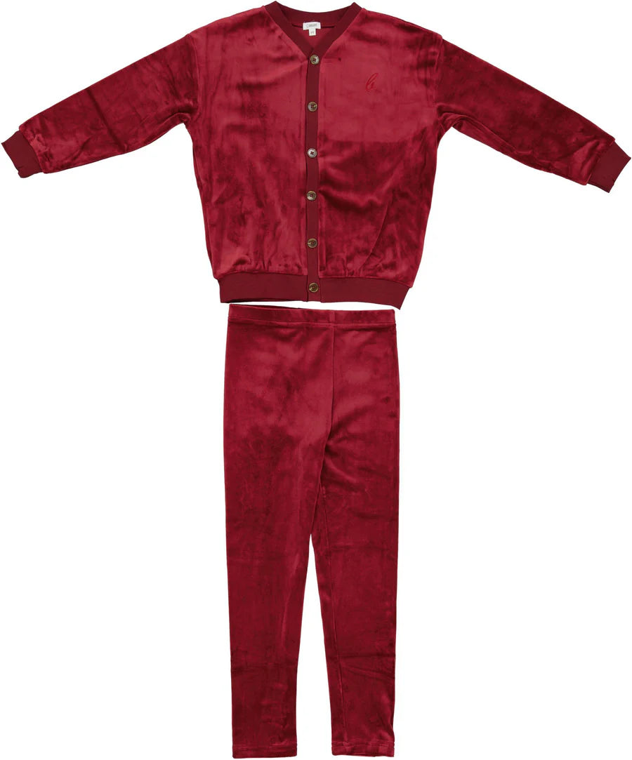 Bonjoy Velour Cardigan Set - BLW250041S