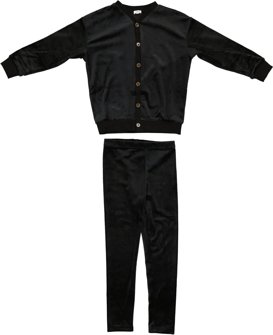 Bonjoy Velour Cardigan Set - BLW250041S