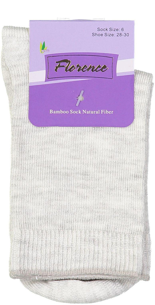 Florence Bamboo Quarter Crew Sock Grey Melange - 179