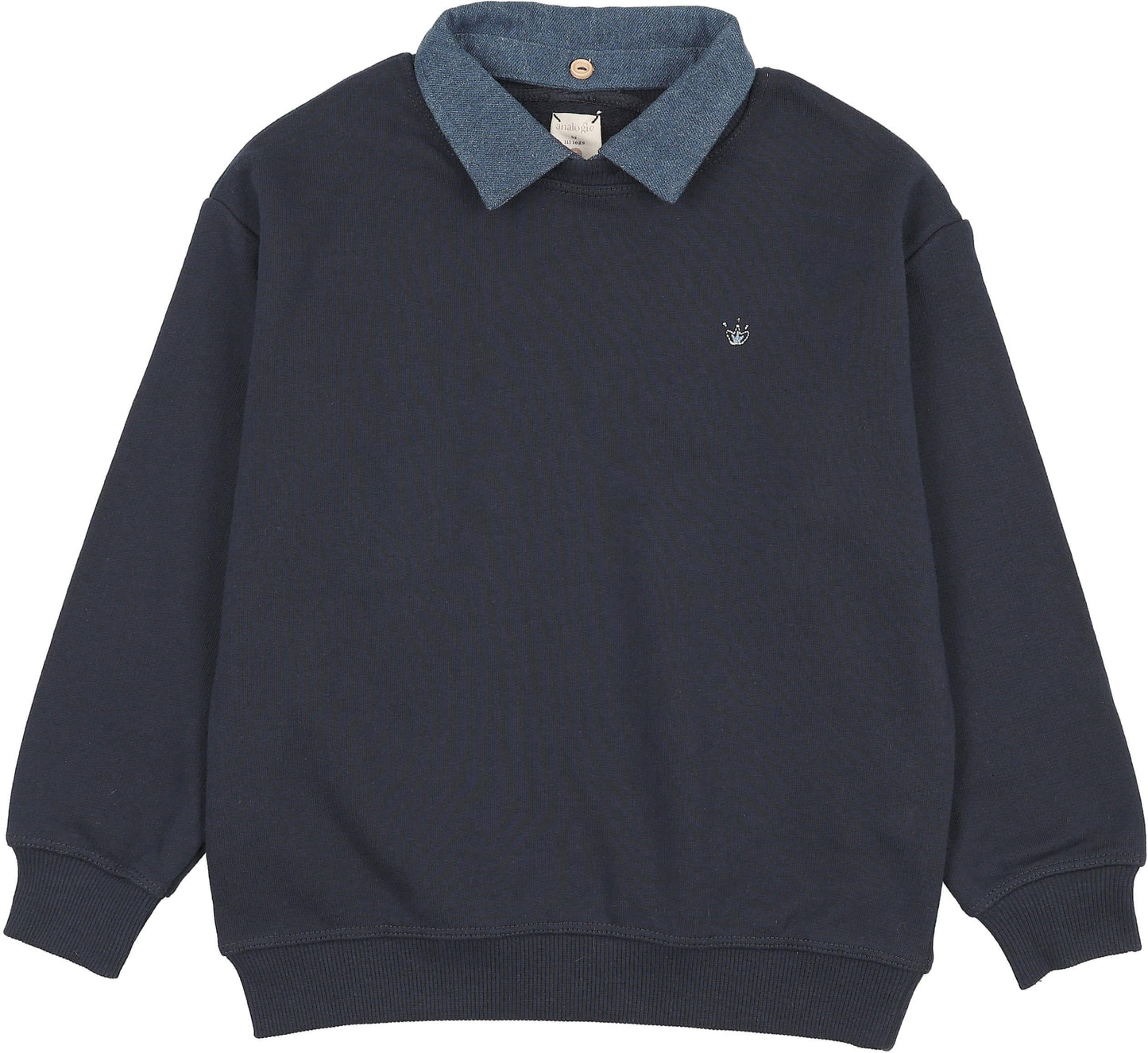 Analogie Sweet Campaign Denim Rvable Collar Sweatshirt - AF26S519