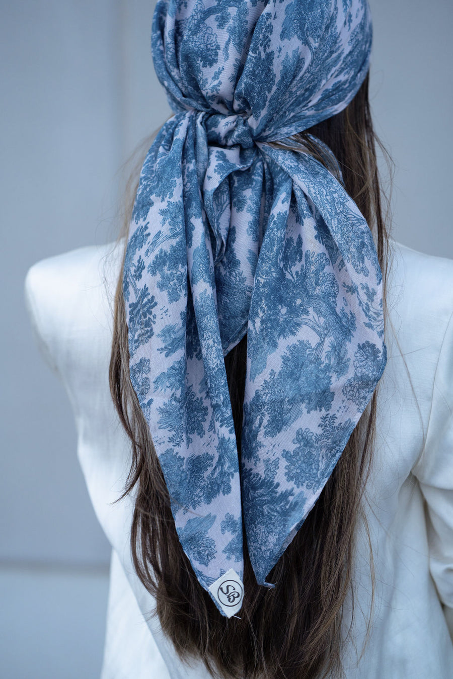 The Scarf Bar Toile Square Headscarf - FGT-TSB