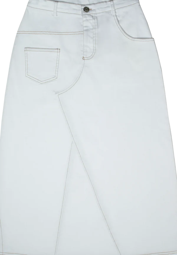 Crew Stitch Detail Maxi Slit - AL2987