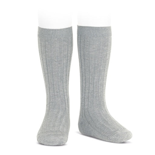 Condor Ribbed Cotton Knee Sock 221 Aluminum - 2016/2