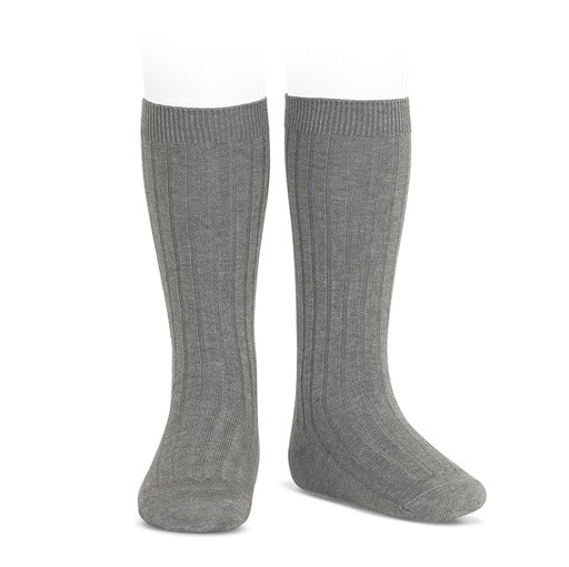 Condor Ribbed Cotton Knee Sock 230 Gray - 2016/2