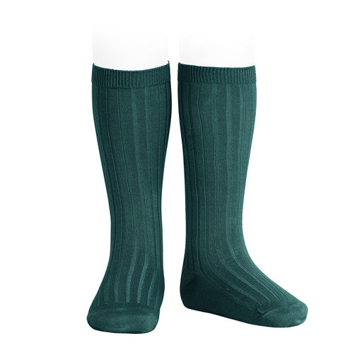 Condor Ribbed Cotton Knee Sock 424 Teal - 2016/2