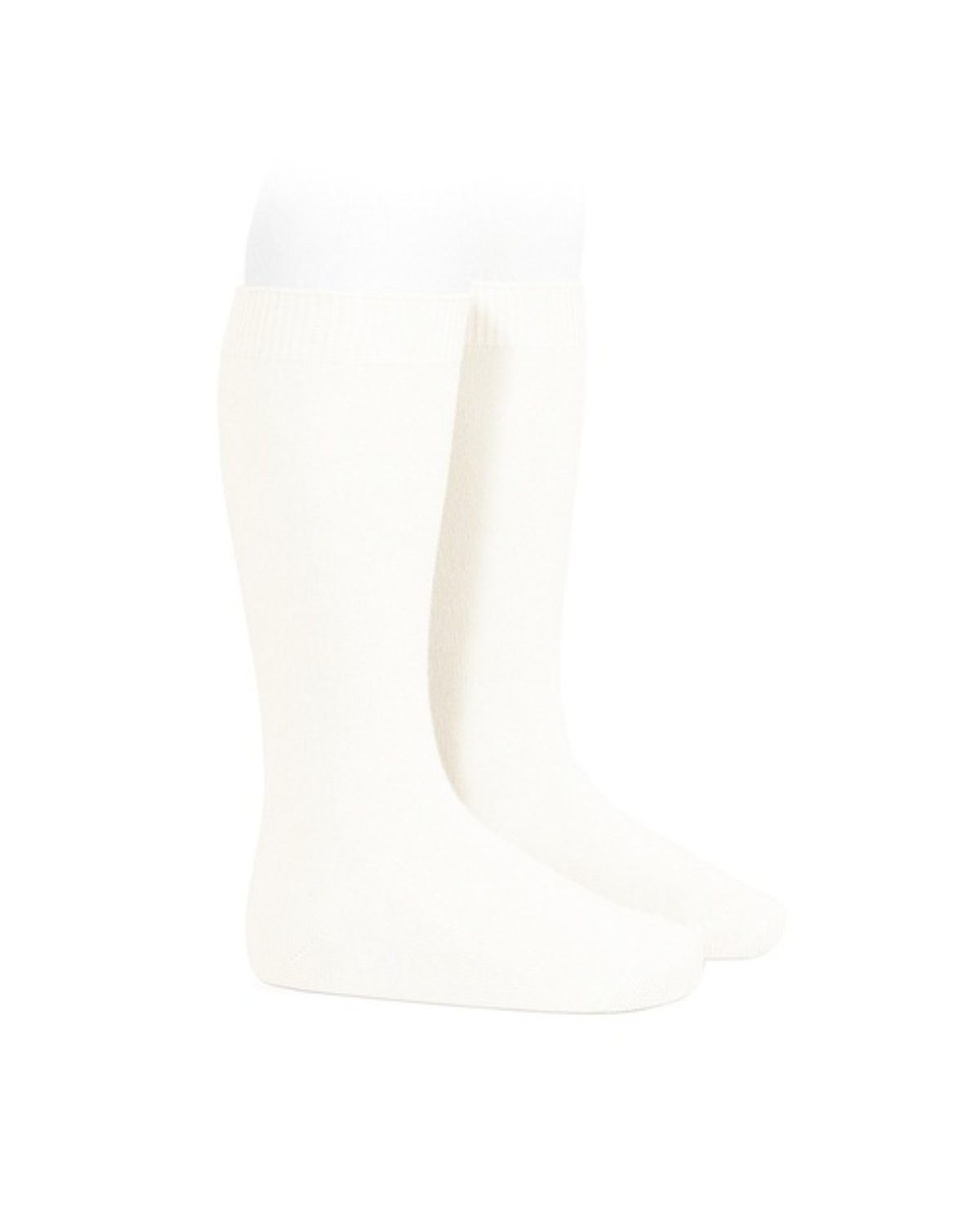Condor Flat Cotton Knee Socks 202 Ivory - 2019/2