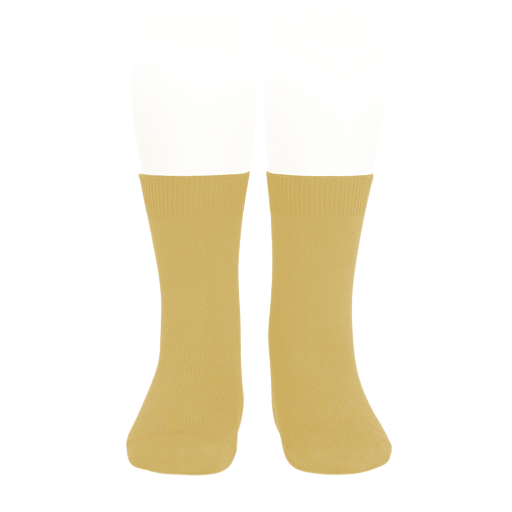 Condor Flat Cotton Crew Socks 645 Curry - 2019/4