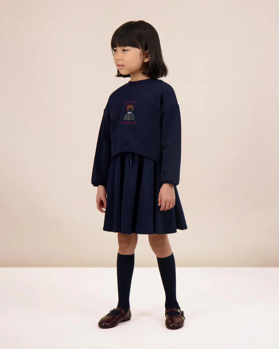 Analogie Plaid Detail Girls Sweatshirt - PDGS