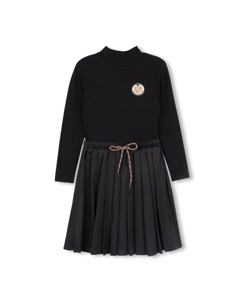 Phil and Phoebe Raincoat Ribbed Emblem Dress - C-22817