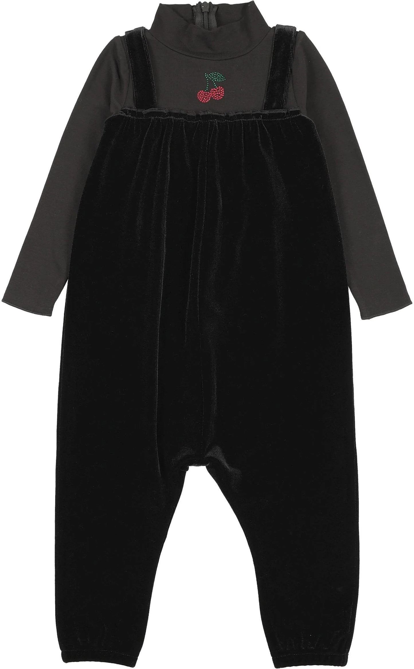 Lil Legs Cherry Mockneck Romper - LLF26R601