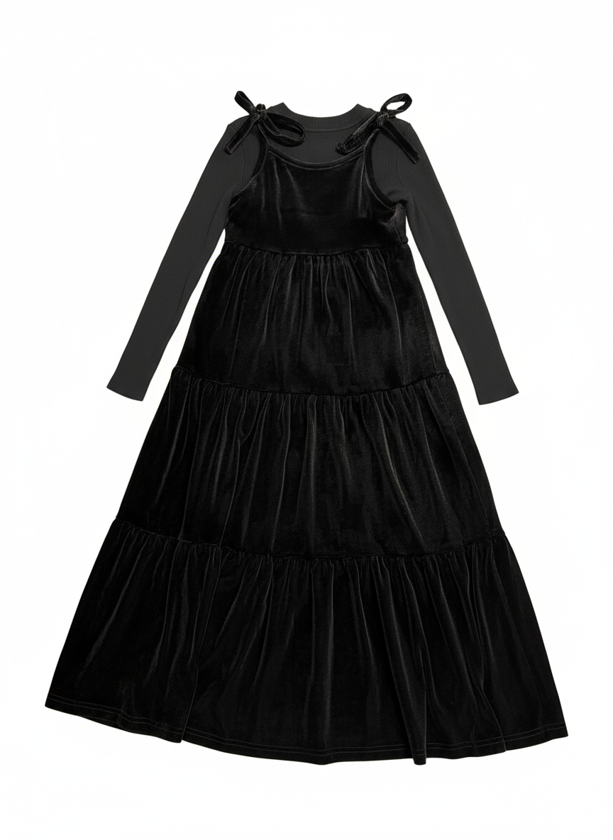 Nino Girls Jumper style Robe with Ribbed Mock Neck - 25339