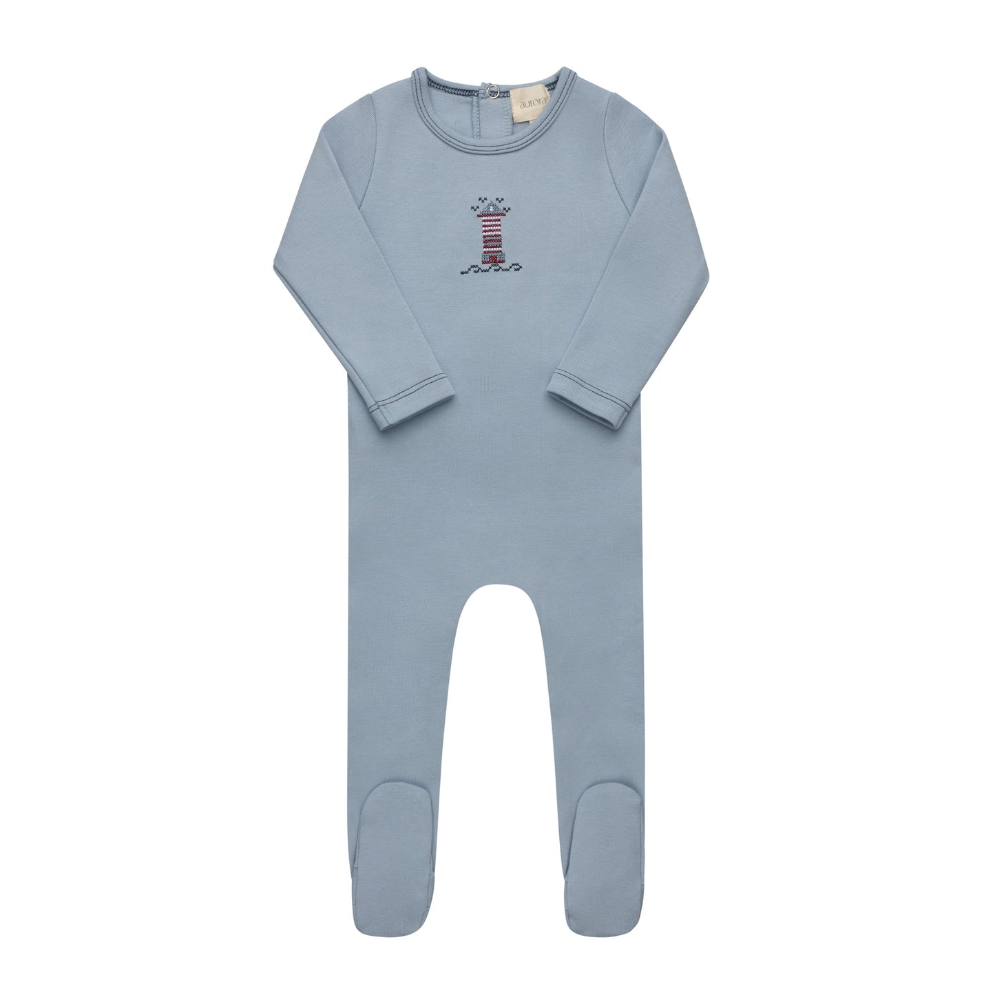 Aurora Cotton Crossstich Lighthouse Collection Footie - ASS26-0062-F
