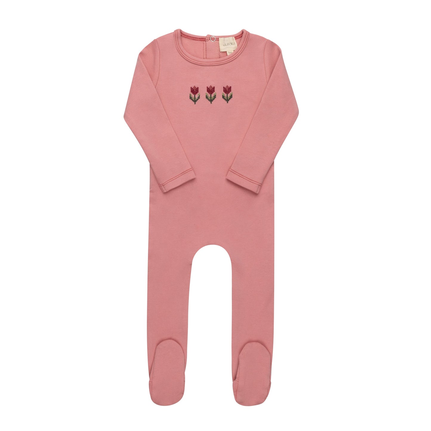 Aurora Cotton Crossstich Tulip Collection Footie - ASS26-0060-F