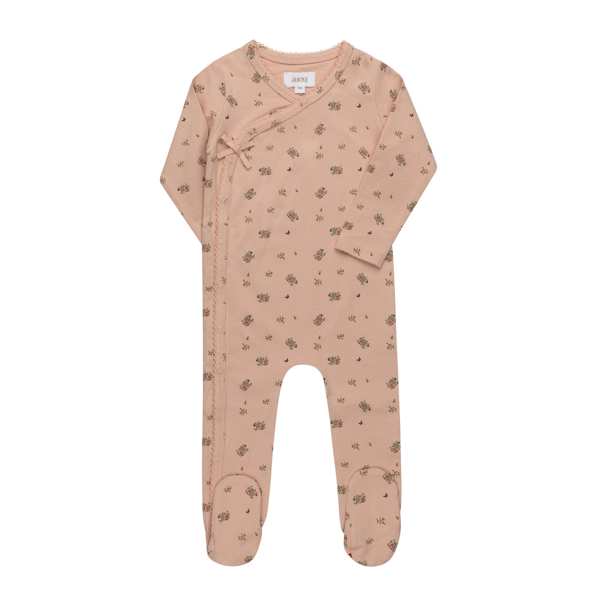 Aurora Jersey Cotton Floral Print Collection Footie - ASS26-0064-F
