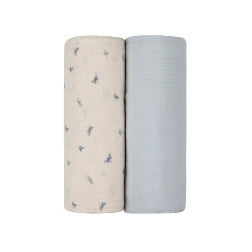 Aurora Jersey Cotton Butterfly/ Dragonfly Collection Muslin Swaddle - AS26-0050-MS