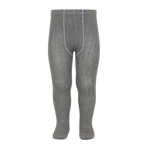 Condor Ribbed Cotton Tights 230 Gray - 32016/1