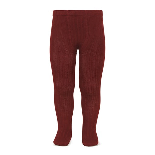 Condor Ribbed Cotton Tights 572 Wine - 32016/1