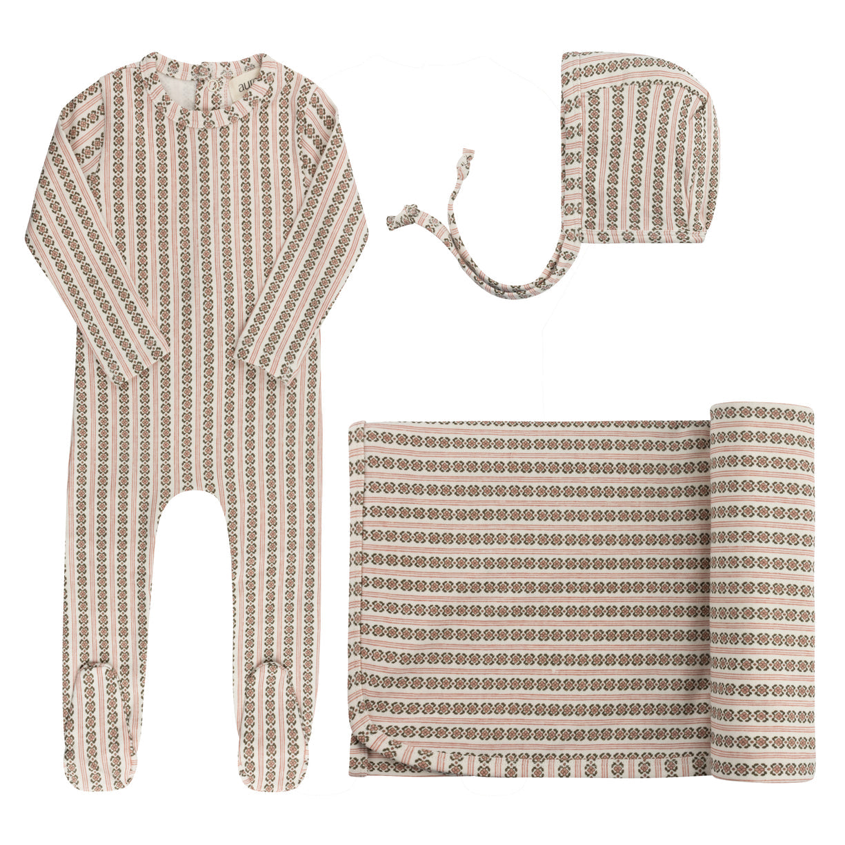 Aurora Cotton Rib Linear Leaf Collection Take Me Home Set - ASS26-0055-GBG