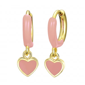 Delino Gold Plated Surgical Steel - Enamel Heart - 3EP15985-SU-GD