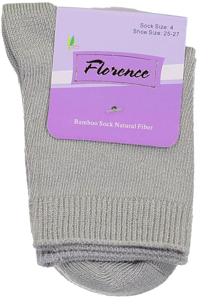 Florence Bamboo Quarter Crew Sock Light Gray - 179