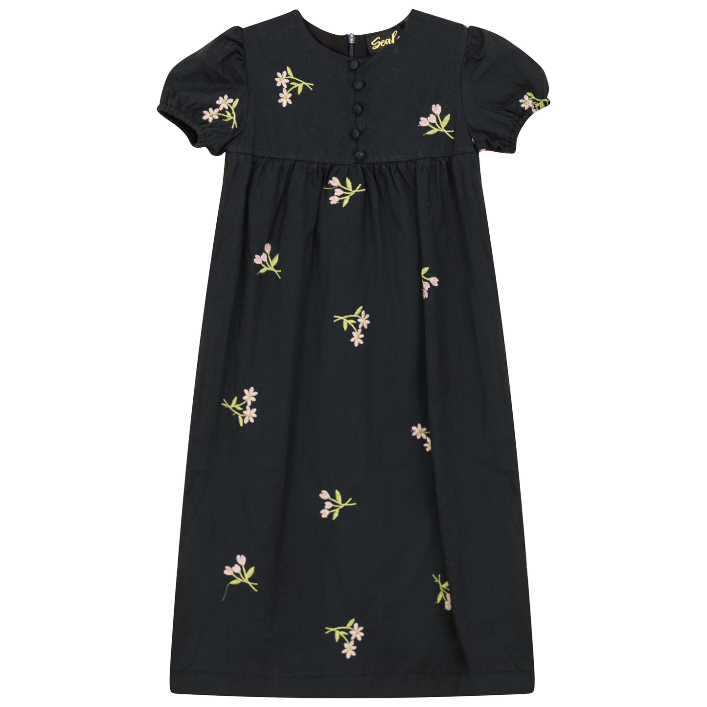 Seal Girls Woven Embroidered Floral Robe 3/4 Sleeve - SB5CY2637