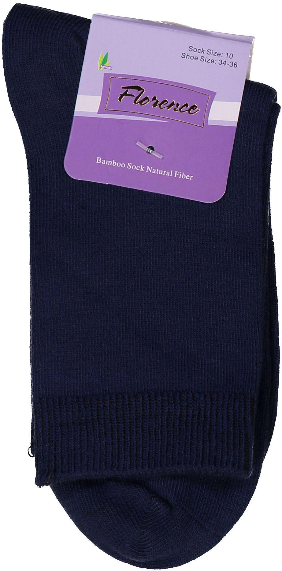 Florence Bamboo Quarter Crew Sock Hale Navy - 179