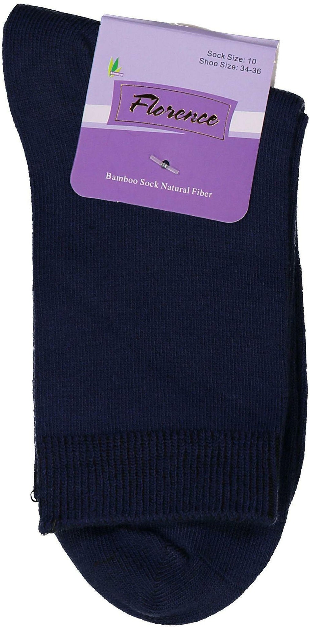 Florence Bamboo Quarter Crew Sock Navy - 179