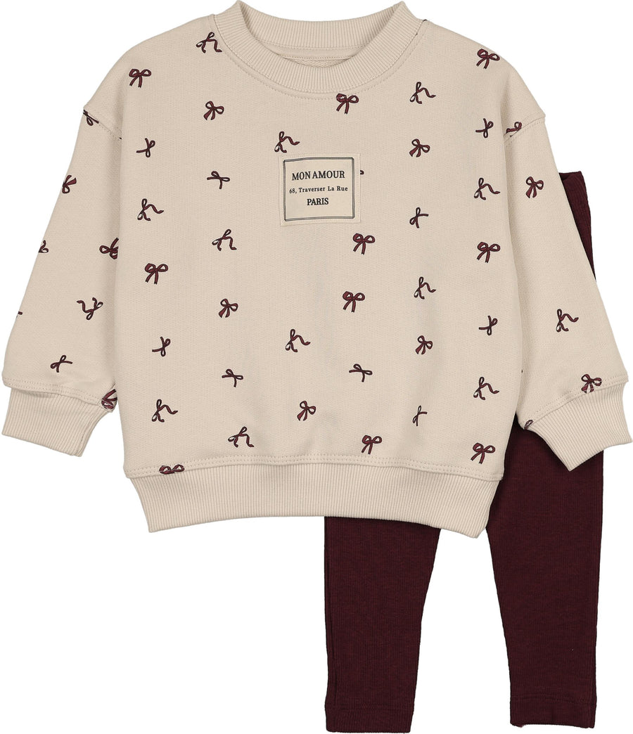 Analogie Bow Sweatshirt Set - AF26S515