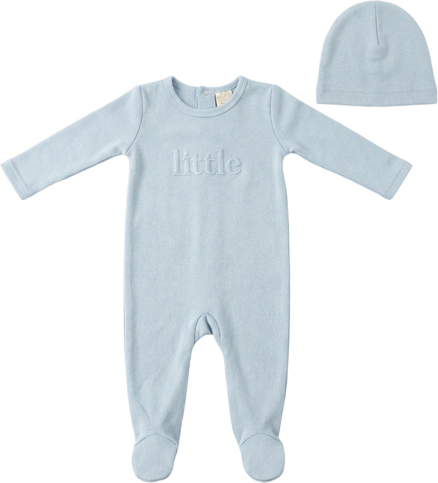 Lux Baby Boys Cotton Spandex Little Print Onesie With Hat - WB6CY3028B