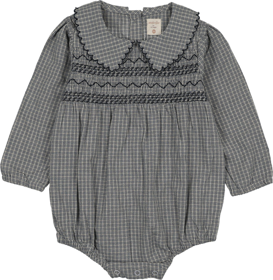 Analogie Plaid Edition Girls Romper - AF26R608