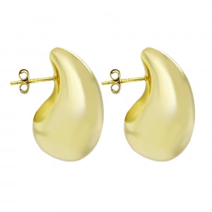Delino Gold Plated Sterling Silver - Bubble Teardrop Post Earrings - 9EP508-SS-GD