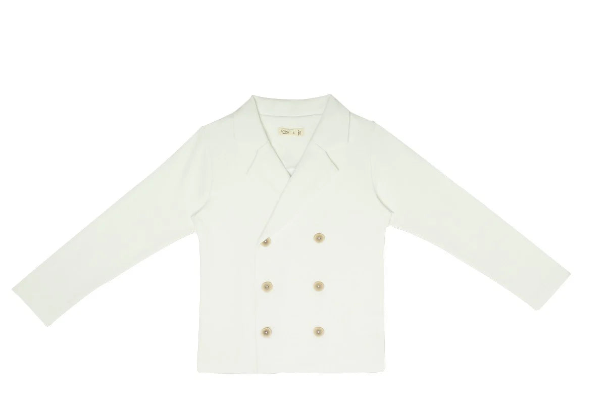 Crew Cotton Rib Knit Blazer - AL2975