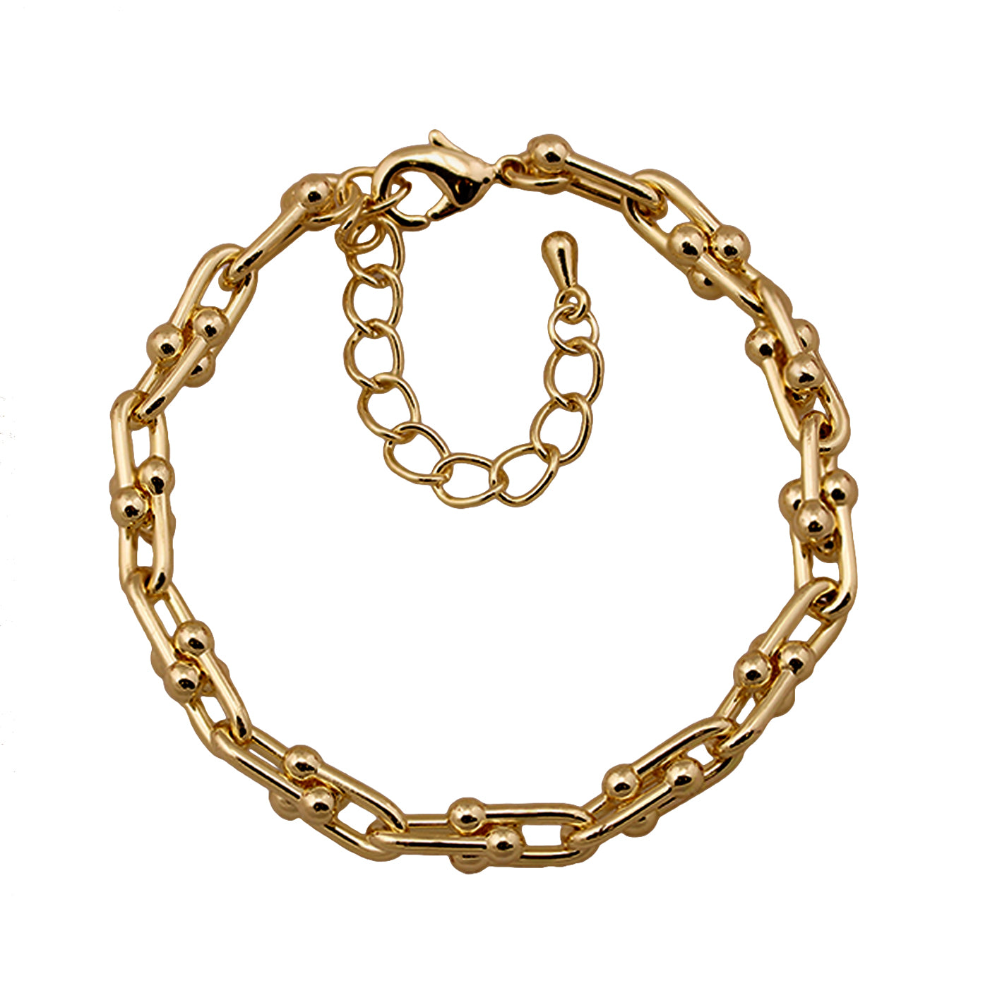 Cameo Gold U-Link Bracelet - B1248