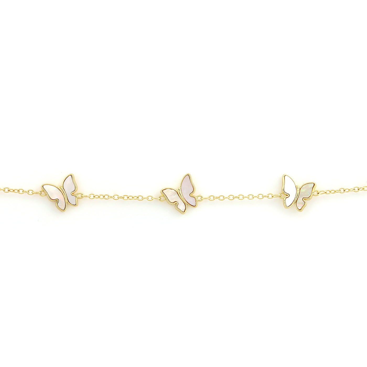 Cameo Mother-of-Pearl Butterfly Bracelet - B1306
