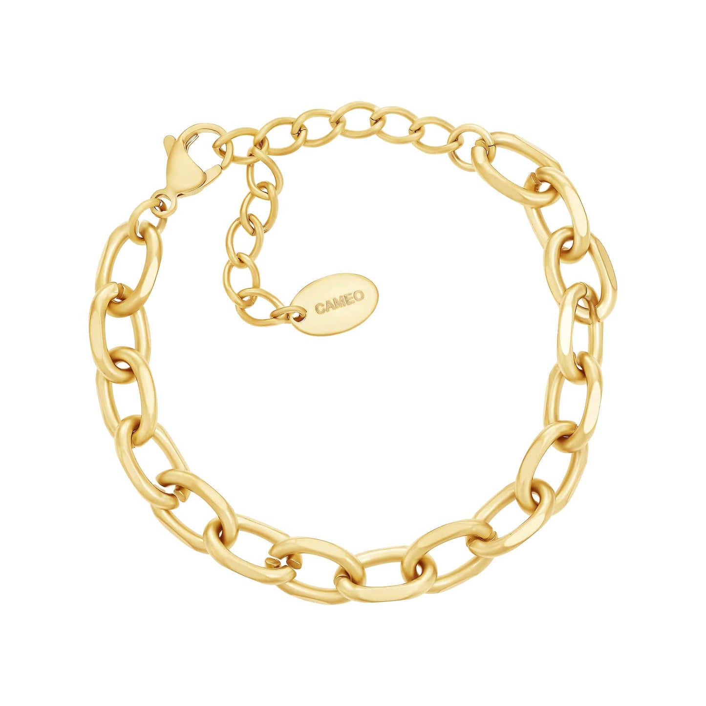 Cameo Matte Dented Ovals Bracelet - B1365