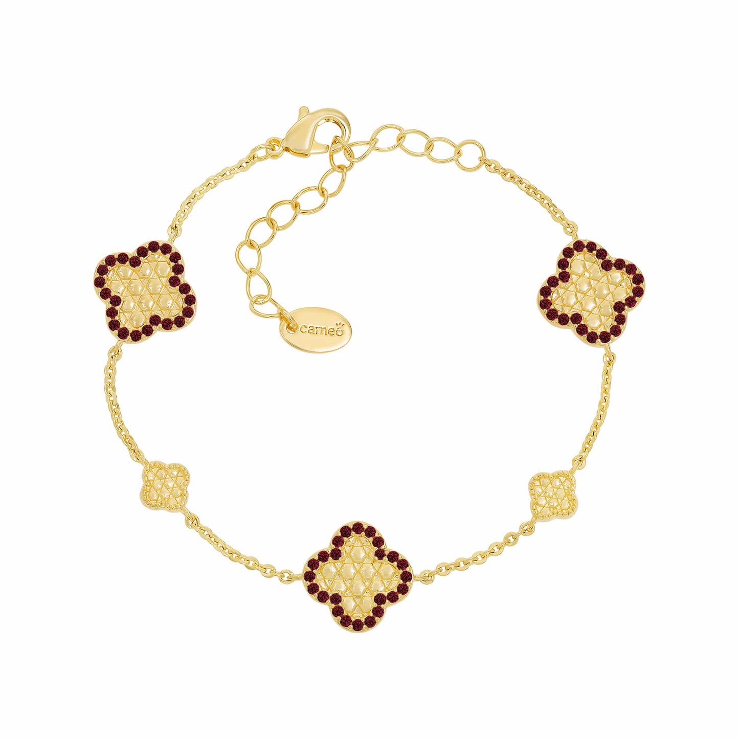 Cameo Honeycomb Clovers Teen Bracelet - B1383
