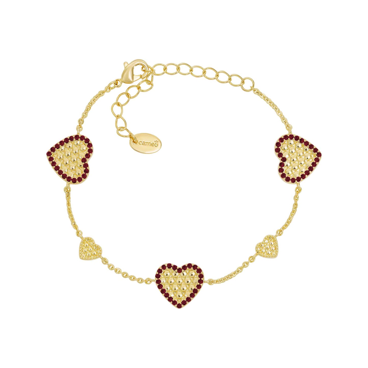 Cameo Honeycomb Hearts Teen Bracelet - B1382
