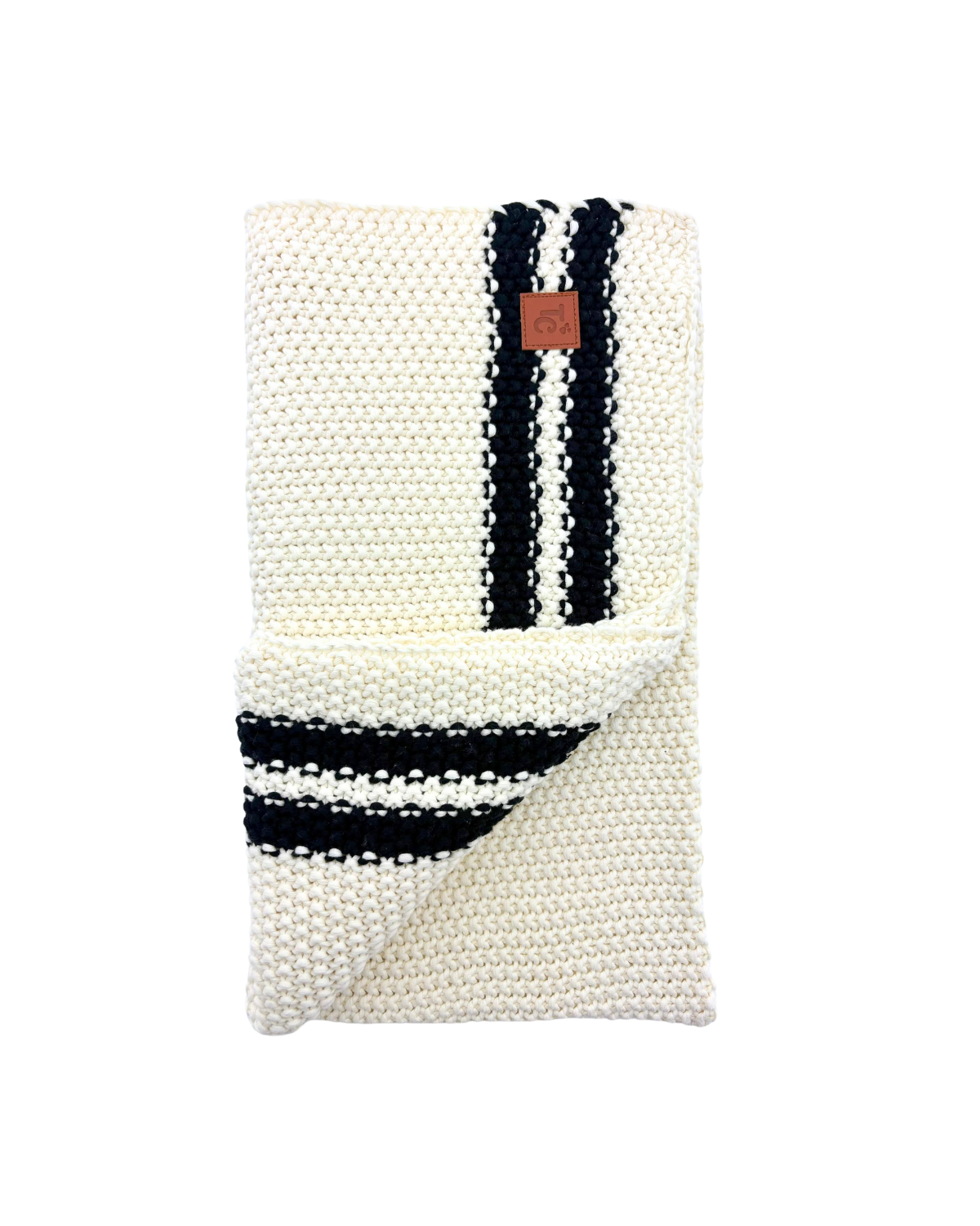 Tiny Cuddlez Stripe Border Knit Blanket - Blk243