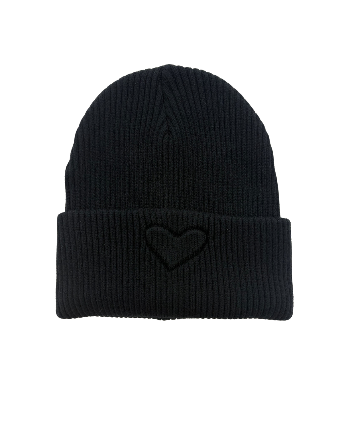 Mini Pops Rib Cuff Hat W Raised Heart