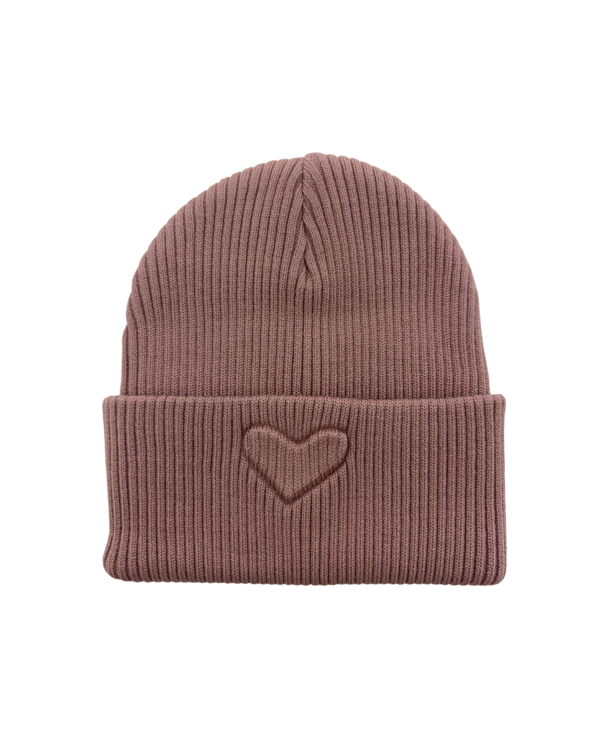 Mini Pops Rib Cuff Hat W Raised Heart