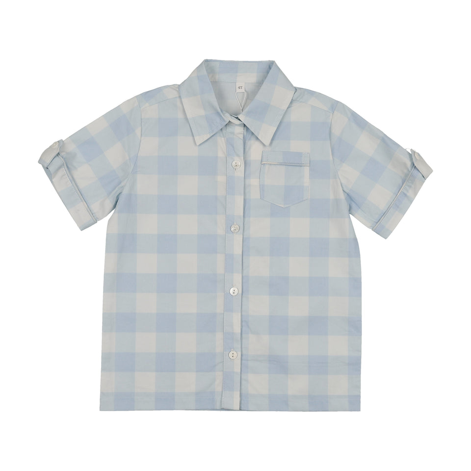 Bonjoy Shabbos Plaid Short Sleeve Shirt - BTSS26010BS