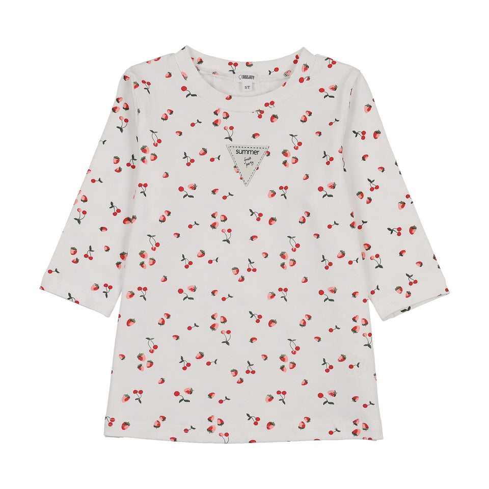 Bonjoy Fruit Party 3/4 Sleeve Cotton T-Shirt - BTSS26026LT