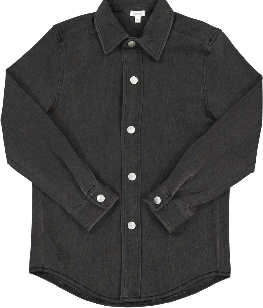 Bonjoy Boy Collar Denim Shirt - Bte002tb