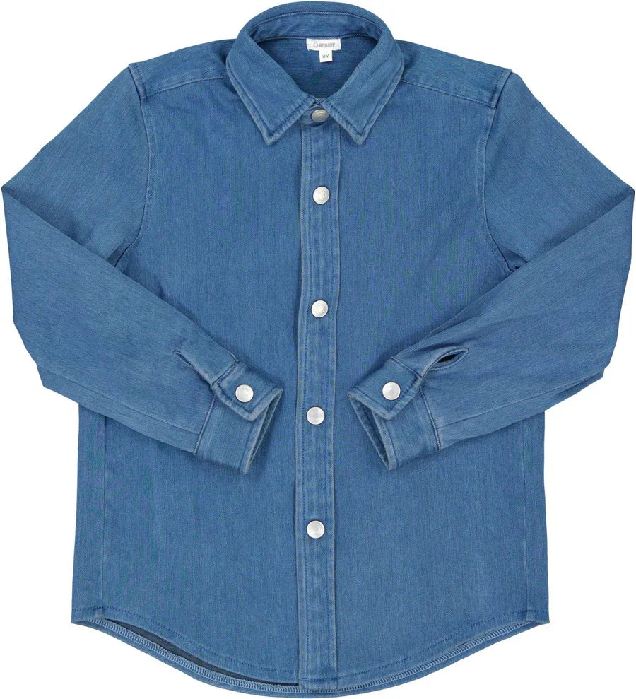 Bonjoy Boy Collar Denim Shirt - Bte002tb