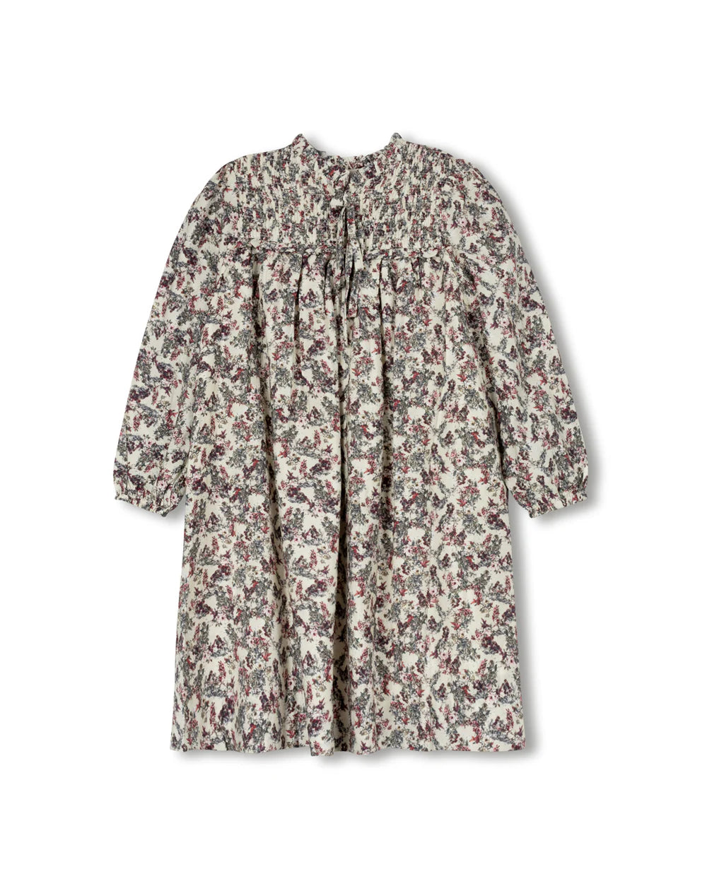 Papillon Floral Smocked Ruffle Trimmed Dress - C-21174